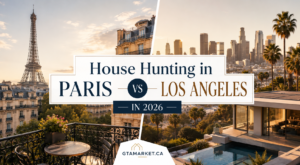 International buyer comparing Paris and Los Angeles real estate options in 2026