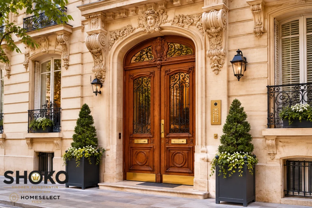 Classic Haussmann Paris apartment building facade on a quiet street reflecting the long-term capital preservation appeal for Dutch investors