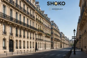 Quiet Haussmann street in central Paris attracting German property buyers evaluating long-term real estate investment
